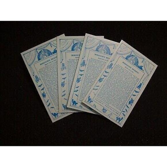 4 Exhibit Horoscope Readings Fortune Teller Cards Witch Cats Bats Frogs April - Picture 5 of 6